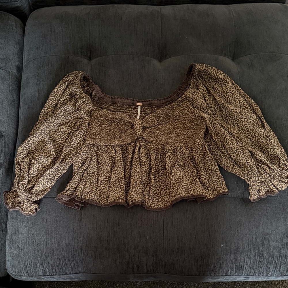Free People Patterned Blouse